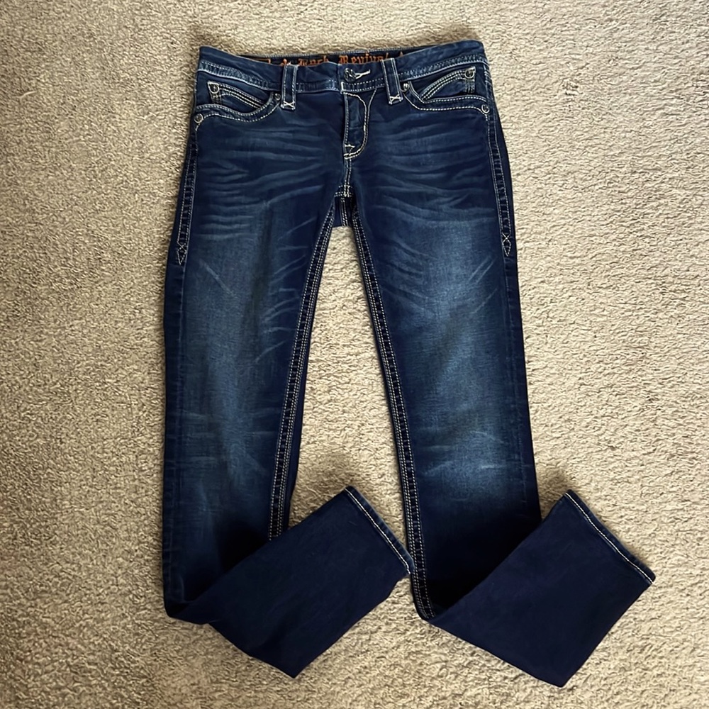 Rock Revival Pearl Size 29 Skinny Dark Denim Jeans